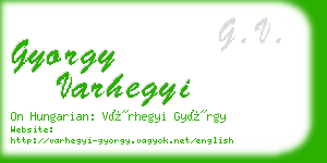 gyorgy varhegyi business card